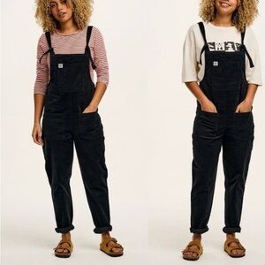 Black corduroy Lucy & Yak Overalls/Dungarees